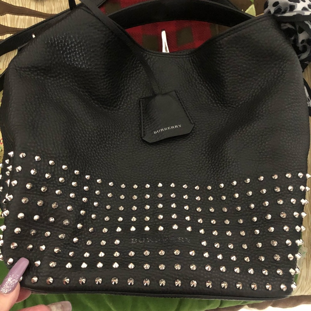 Preowned Burberry studded purse wallet authentic